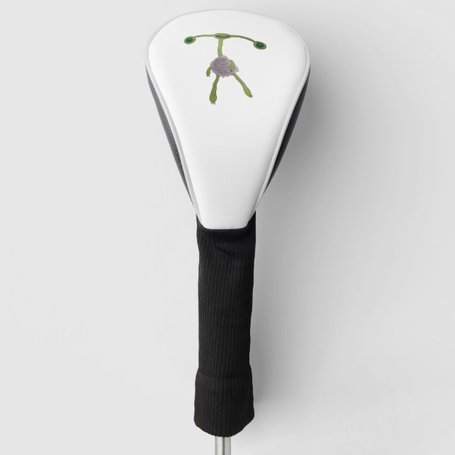 Alien mit Augenlampen Golf Headcover (Vorderseite)