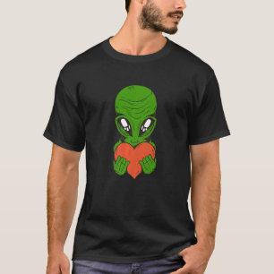 Alien mit Herz für Kinder Frauen Frauen Niedlich g T-Shirt