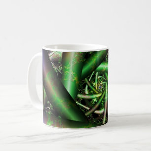 Alien Multicolor Fraktal Art Kaffeetasse