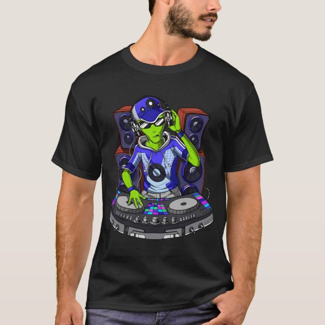 Alien Music DJ T-Shirt (Vorderseite)
