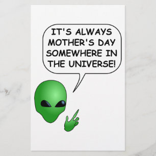 Alien Muttertag Briefpapier
