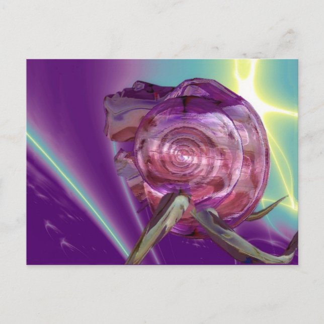 ALIEN NEREIDE/NYMPH OF WASSER,PINK SAASHELL POSTKARTE (Vorderseite)