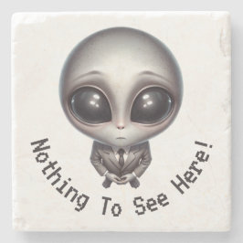 Alien - Nichts zu sehen hier! Steinuntersetzer