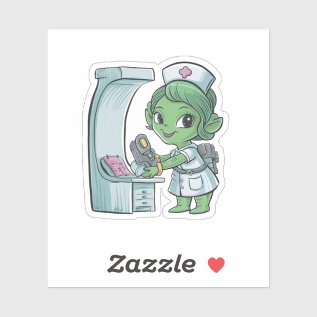 Alien Nurse Aufkleber (Blatt)