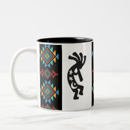 Alien oder Human Kokopelli Zwei-Tone-Kaffee-Tasse Zweifarbige Tasse