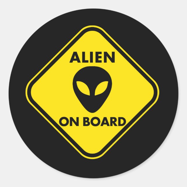 ALIEN ONBOARD FUNNY STICKERS (Vorderseite)