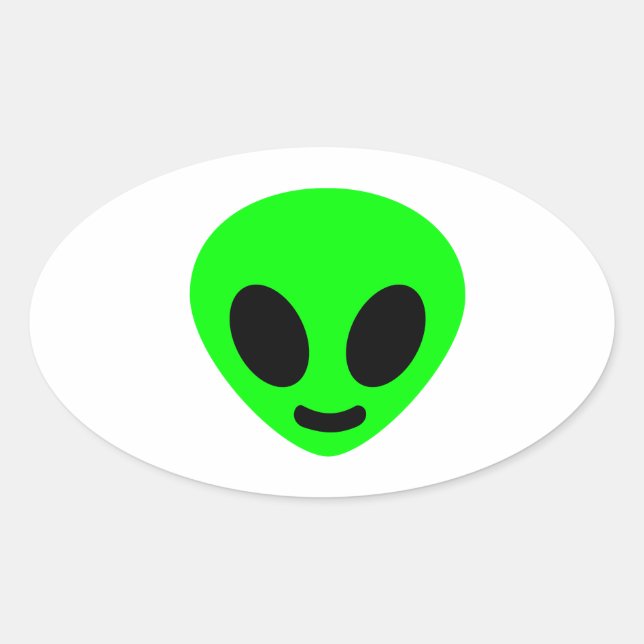 Alien Ovaler Aufkleber (Vorderseite)