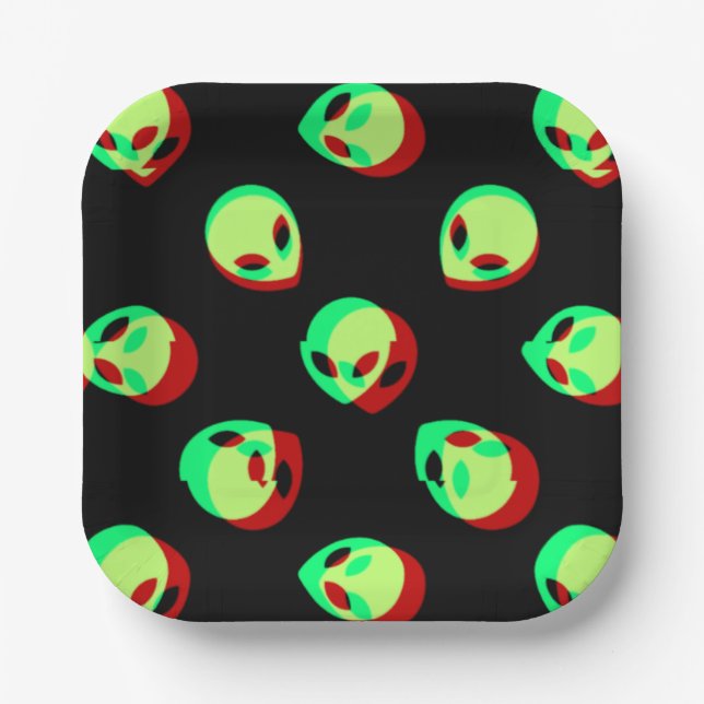 Alien Papierplatte Pappteller (Vorderseite)