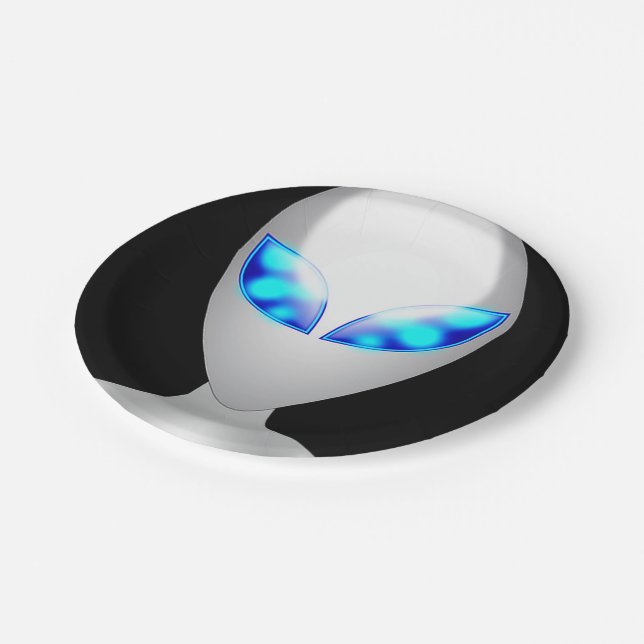 Alien-PapierTeller Pappteller (Schrägansicht)