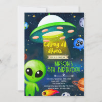 Alien-Party-Themen-Einladung