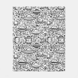 Alien Pattern Fleecedecke