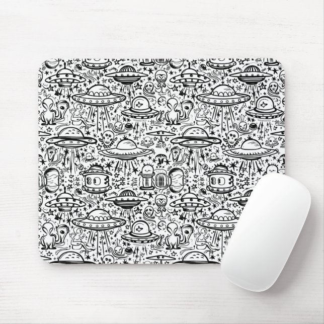 Alien Pattern Mousepad (Mit Mouse)