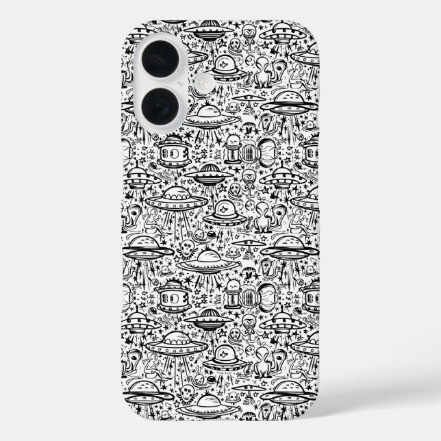 Alien Pattern Phone Case (Rückseite)