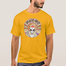Alien Peace Out! Fun T - Shirt