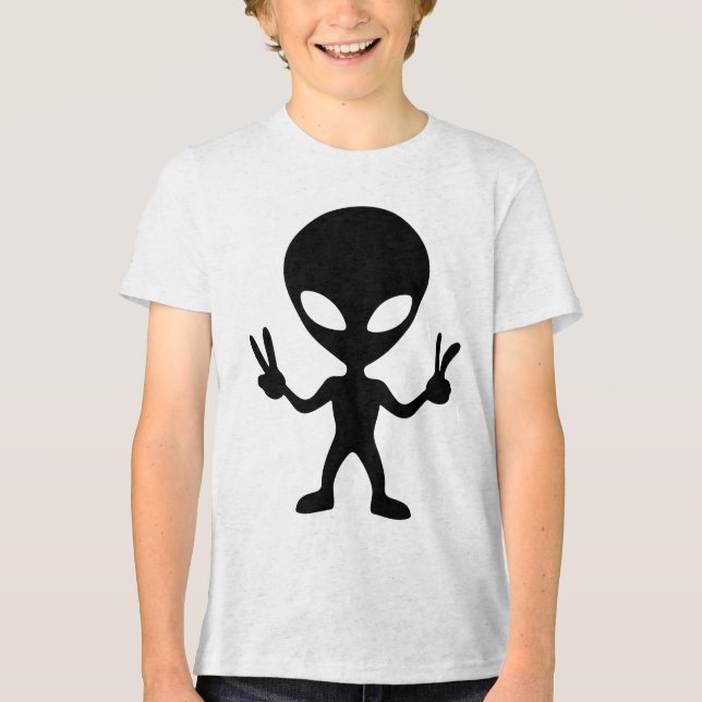alien peace Tri-Blend shirt (Vorderseite)