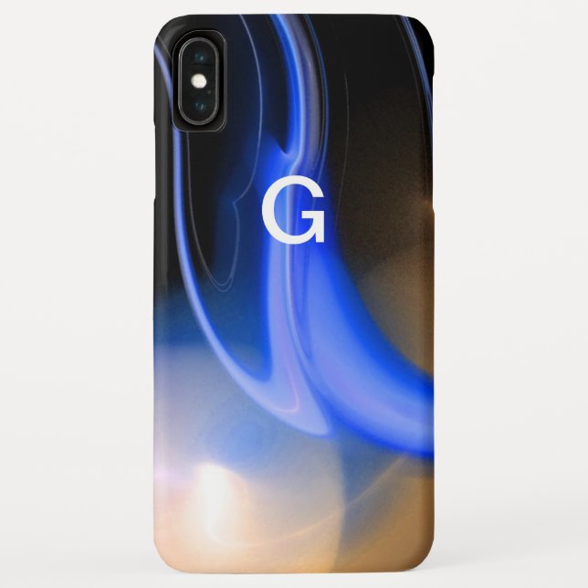 ALIEN PEARL MONOGRAM Abstrakt Blue Case-Mate iPhone Hülle (Rückseite)