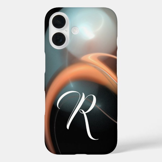 ALIEN PEARL MONOGRAM Rosa Wirbel des weißen Frakta iPhone 16 Hülle (Rückseite)