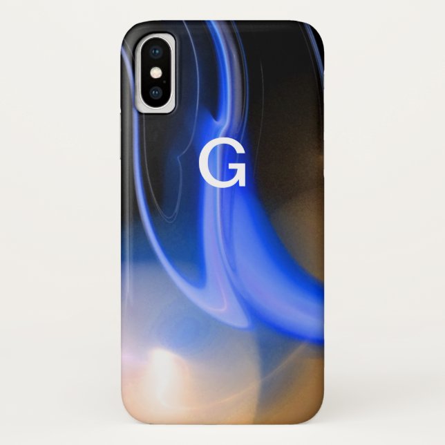 ALIEN PEARL Monogramm lila Case-Mate iPhone Hülle (Rückseite)