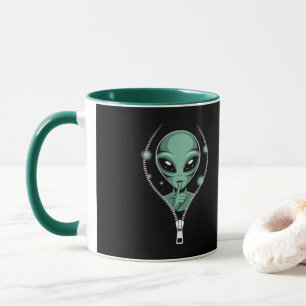 Alien Peeping Tasse