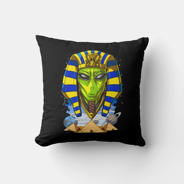 Alien Pharaoh Ägypten Tutankhamun Ancient Annunaki Kissen (Vorderseite)
