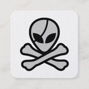 Alien Pirate Quadratische Visitenkarte