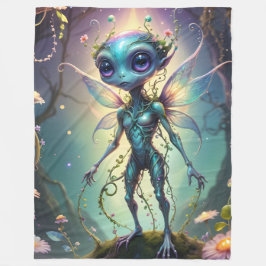 Alien Pixie 02 Fleece Blanket