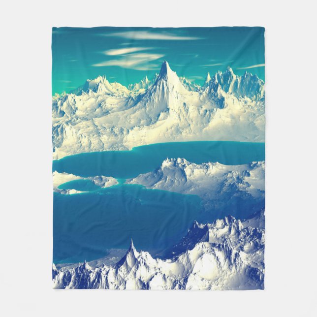 Alien Planet - 3D Computer-Kunstwerk. Felsen und s Fleecedecke (Vorderseite)