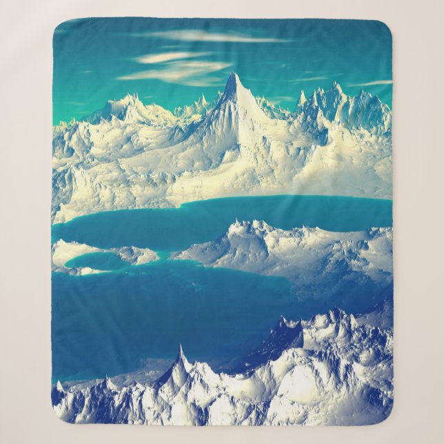 Alien Planet - 3D-Computerarbeit. Steine und s Sherpadecke (Vorderseite)