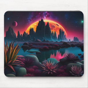 Alien Planet Moon Mousepad