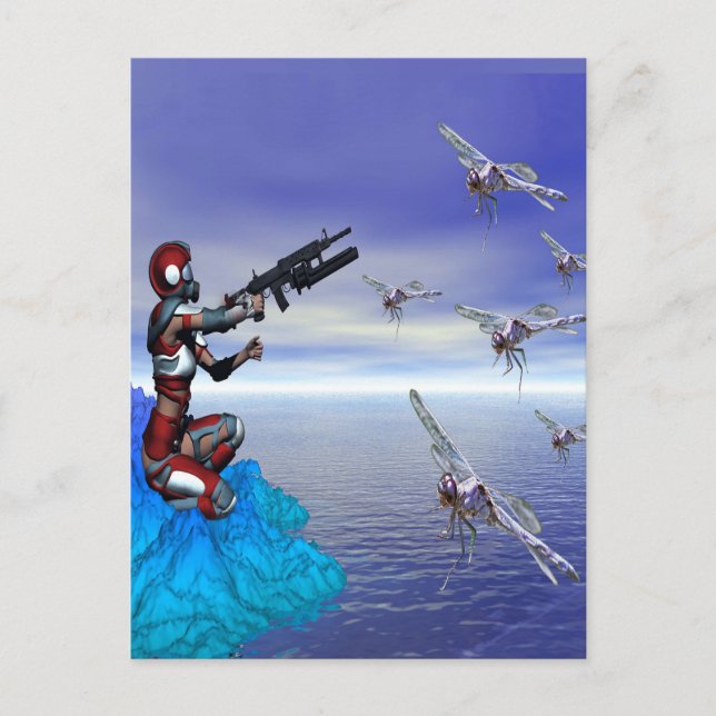 Alien Planet Postkarte (Vorderseite)