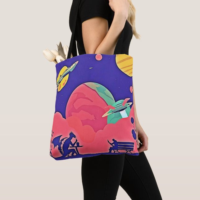 Alien Planet Retro SciFi Tasche (Von Nahem)