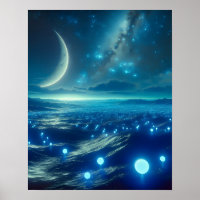 Alien Planet und Alien LIfeforms in Blue