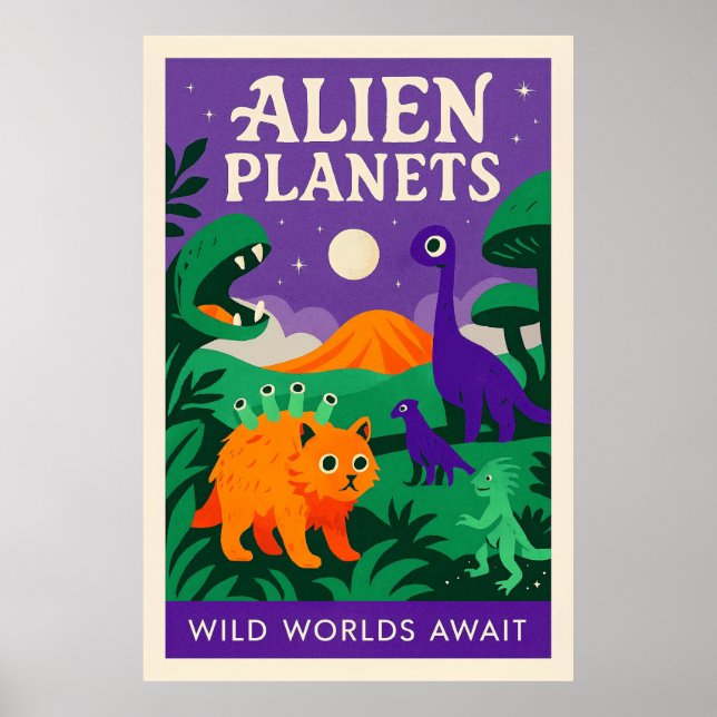 Alien Planets: Wild Worlds Await Poster (Vorne)
