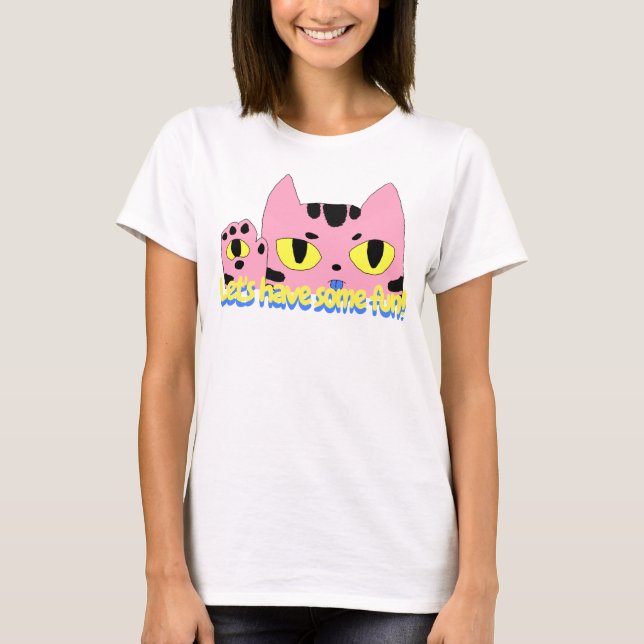 Alien Pocket Cat Lasse Spaß haben T-Shirt (Vorderseite)