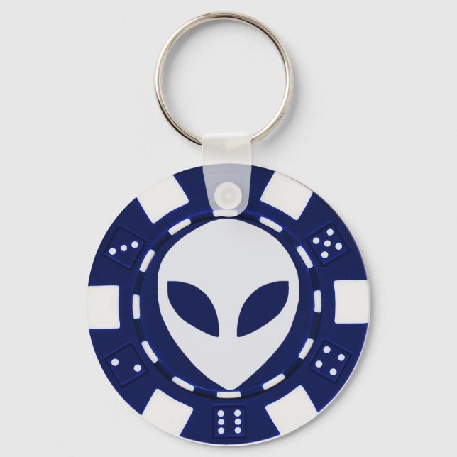 Alien Poker Schlüsselanhänger (Vorderseite)