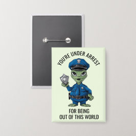 Alien Policeman Button