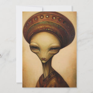 Alien Portrait Einladung
