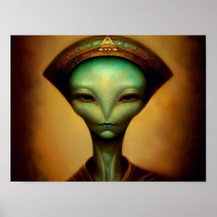 Alien Portrait Poster