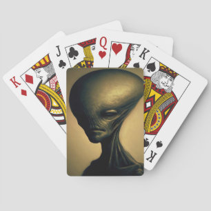 Alien Portrait Spielkarten