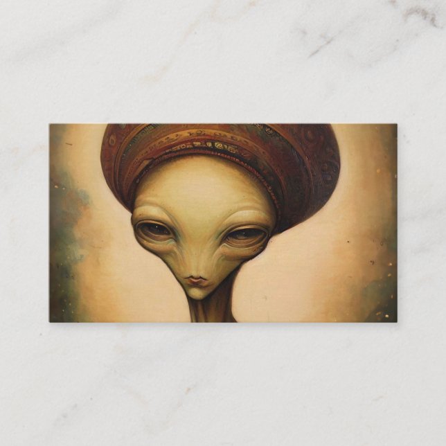 Alien Portrait Visitenkarte (Vorderseite)