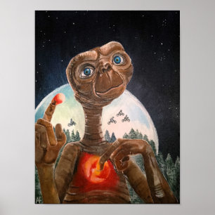 Alien-Porträtmalerei von Alfred Fox Poster