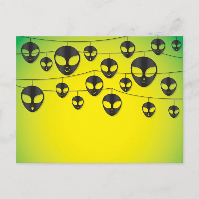 Alien Postkarte (Vorderseite)