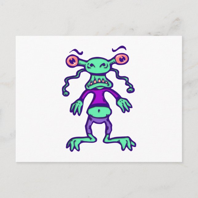 Alien Postkarte (Vorderseite)