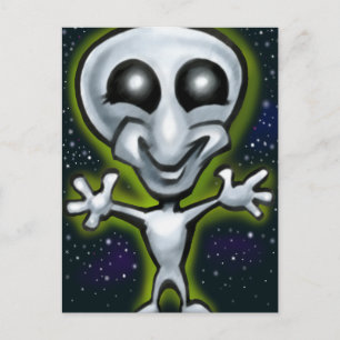 Alien Postkarte