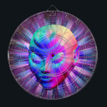 Alien Psychedelic Meditation Dartscheibe<br><div class="desc">Merkwürdig,  Mystic und Psychedelic Alien Portrait auf Cosmos. Er scheint in telepathischer Kommunikation mit anderen Welten zu sein. 3D Digital Art unter exklusivem BluedarkArt Copyright.</div>