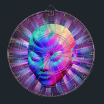 Alien Psychedelic Meditation Dartscheibe<br><div class="desc">Merkwürdig,  Mystic und Psychedelic Alien Portrait auf Cosmos. Er scheint in telepathischer Kommunikation mit anderen Welten zu sein. 3D Digital Art unter exklusivem BluedarkArt Copyright.</div>