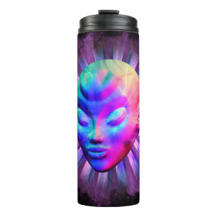 Alien Psychedelic Meditation Thermosbecher