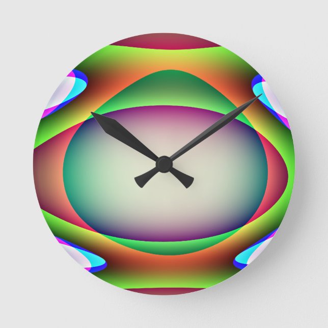 Alien-Raumschiff-Wand-Uhr Runde Wanduhr (Vorderseite)