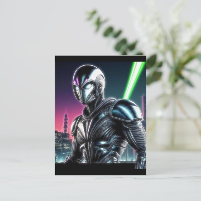 Alien Raven 21 Postkarte (Stehend Vorderseite)