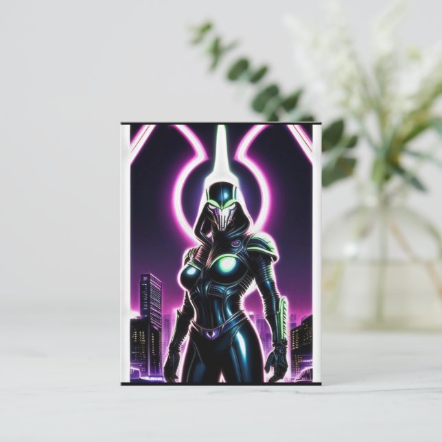 Alien Raven 22 Postkarte (Stehend Vorderseite)